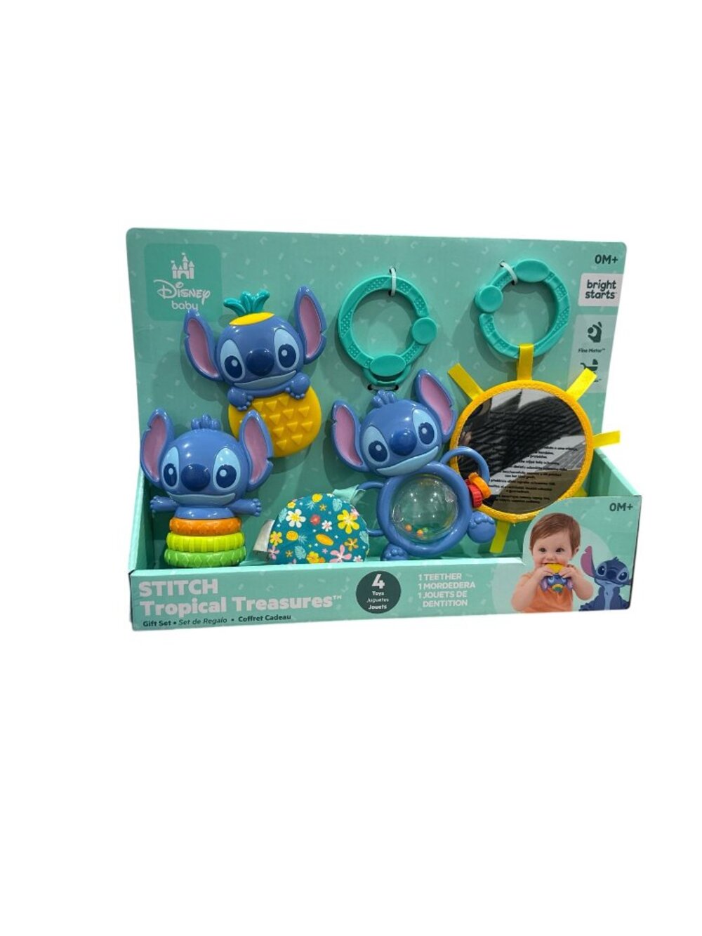 Disney Baby Stitch Tropical Treasures Gift Set With Teether & Multisensory Toys